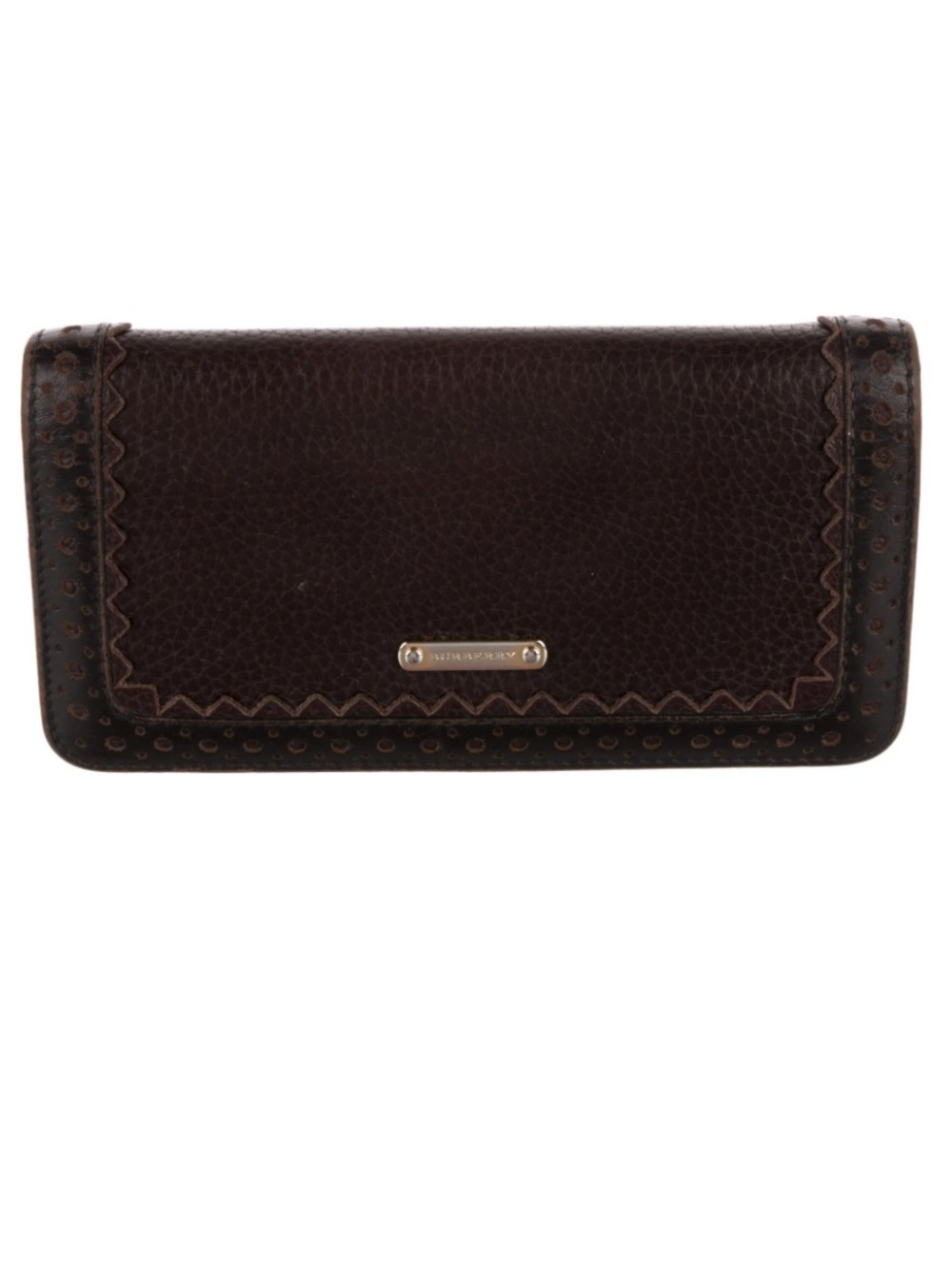 Burberry Brown Leather Continental Wallet